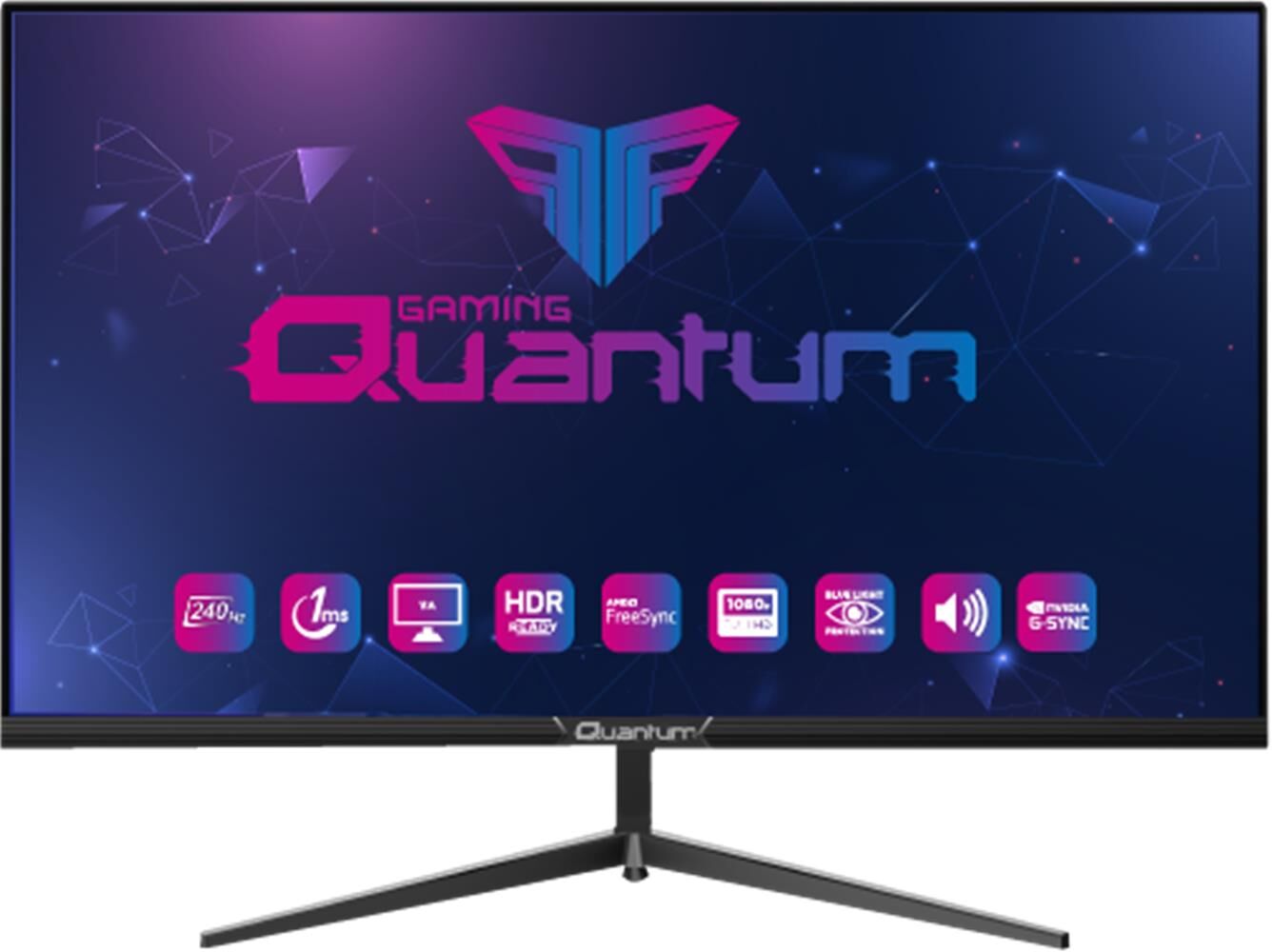 Technopc 27'' Quantum Gaming Monitör PG27 FHD VA1ms 300Nit 240Hz 2xHDMI 2xDP 1xSPK RGB Light Monitör