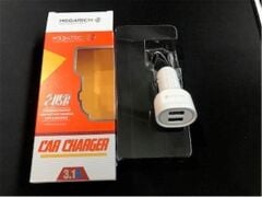 Megatech T-05m24 Beyaz 3.1a 2Usb Araç Şarj Cihazı