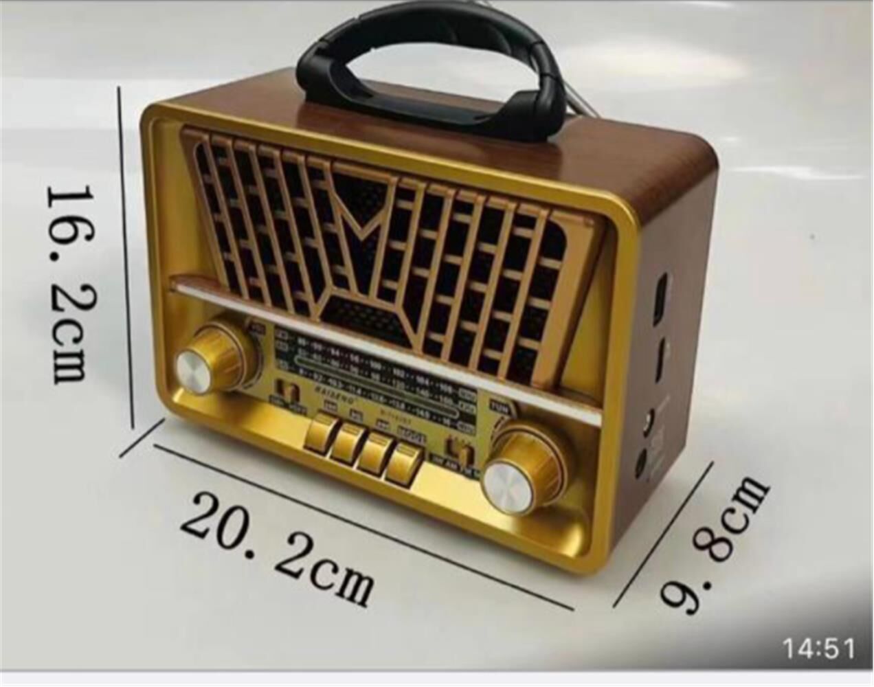 Everton Rt-867bt Bluetooth Fm-Usb-Tf Card-AUX Şarjlı Nostaljik Radyo